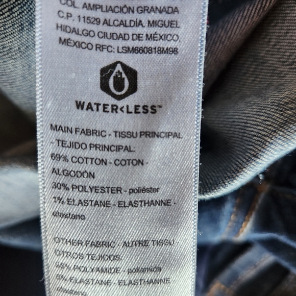 Signature by Levi Strauss Dark Blue High Waist Women's Maternity Denim Shorts - Picture 6 of 6